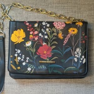 Steve Madden Flower Black and Gold Chain